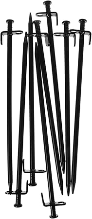 Heavy Duty Carbon Steel Tent Stakes 30cm 8pcs for Camping Outdoor Heavy Duty Carbon Steel Tent Stakes 30cm 8pcs for Camping Outdoor
