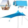 Sun Ninja Beach Tent with Sand Shovels and Poles for Outdoor Fun