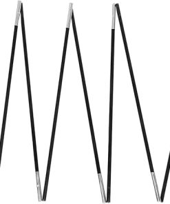 Outdoor Tent Poles 2 Pcs Black Replacement for Camping Gear