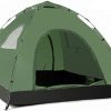 Windproof Family Camping Tent for 5-8 People Portable Waterproof Brown 4