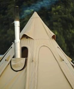 Large Pyramid Teepee Tent for 5-8 People with Stove Hole and Carry Bag 2