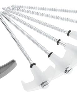 Heavy Duty Tent Pegs Set of 6 Metal Stakes for Camping Activities