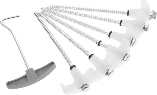 Heavy Duty Tent Pegs Set of 6 Metal Stakes for Camping Activities