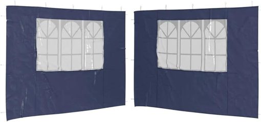 Party Tent Sidewalls 2 Pack with Window in Blue Color