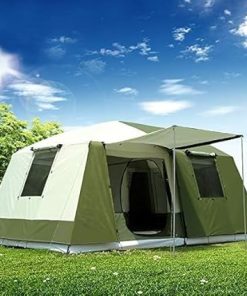 Large Waterproof Camping Tent for 10 People with 2 Rooms and Hall