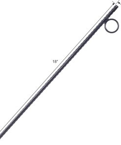 Durable 8-Pack Rebar Stakes for Tents and Canopies 18 Inch Black Steel 2