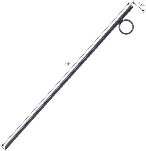 Heavy-Duty 18 Inch Rebar Stakes with Loop for Tents and Canopies - Image 2