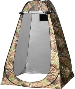 Outdoor Camping Bathrooms and Changing Rooms with Sunshades and Tents
