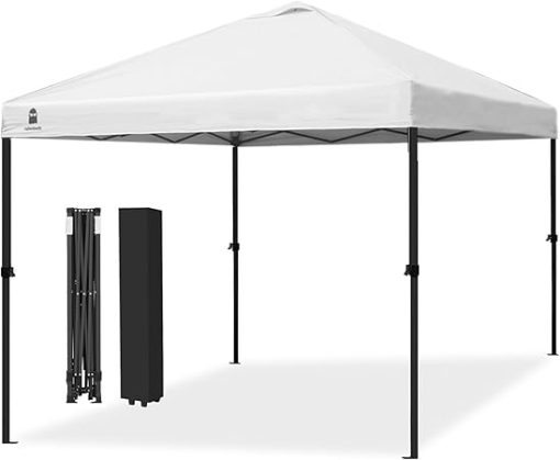 10x10 Pop Up Canopy Tent with Wheeled Carry Case and Accessories