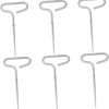 Heavy Duty Tent Pegs 6pcs Ice Anchor Drill Adapter Metal Nail Stakes