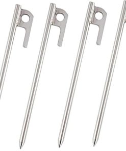 Heavy Duty Steel Tent Stakes 4pcs Camping Canopy Tarp Replacement