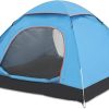 Waterproof Beach Camping Tent with 2 Doors and Mesh Windows