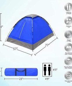 Outdoor Privacy Tent for 2 People with Rain Fly and Carrying Bag 2