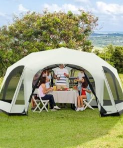 20 Person Cabin Tent with Screen Room Easy Setup Waterproof Design