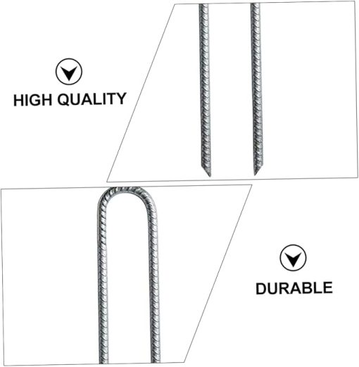 Set of 4 Galvanized Steel Tent Stakes for Camping and Outdoor Use - Image 2