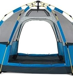 Spacious 4-6 Person Automatic Camping Tent with 2 Doors and 4 Windows