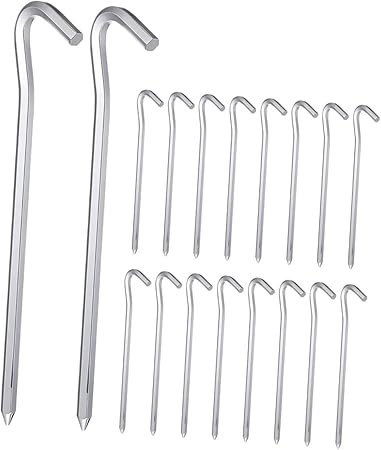 Heavy Duty Aluminum Tent Stakes 30pcs Weatherproof Ground Pegs Heavy Duty Aluminum Tent Stakes 30pcs Weatherproof Ground Pegs