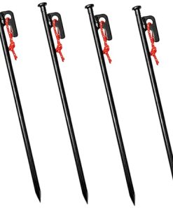 Heavy Duty Tent Stakes with Storage Bag for Camping and Outdoor Use