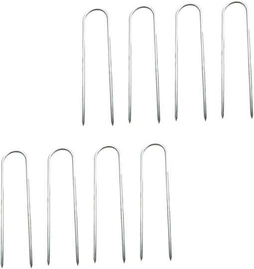 BESPORTBLE Outdoor Tent Stakes U-Shaped Zinc Coated 8 Pack Camping