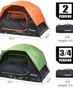 Waterproof Double Layer Camping Tent for 2 to 4 Persons Easy Setup 2
