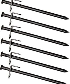 6 Pack Heavy Duty Metal Camping Tent Pegs Canopy Stakes Outdoors