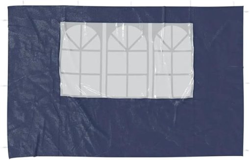 Party Tent Sidewalls 2 Pack with Window in Blue Color - Image 2