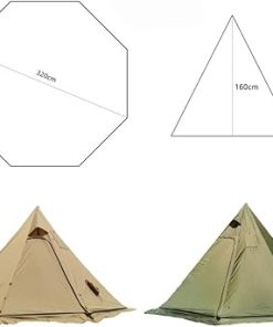Hot Tent with Fire Retardant Stove Jack for 2-3 Person Camping 2