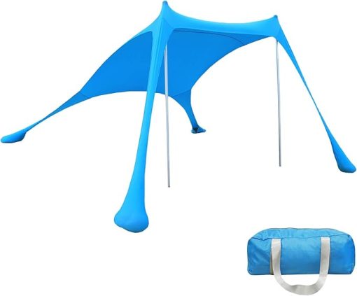 Portable Beach Tent Canopy Sun Shade UPF50 Easy Pop Up Anti-Wind