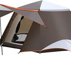 Large Waterproof Family Party Tent for 3-6 People in Brown