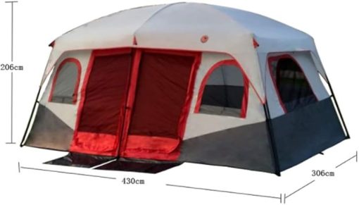 Windproof Waterproof Multi-Person Camping Tent for Outdoor Use - Image 2