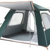 Family Camping Tent 3-4 Person Waterproof Quick Open Breathable Tent 4