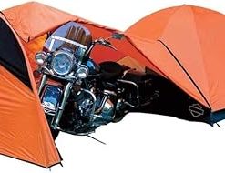 Harley Davidson Dome Tent with Vestibule for Motorcycle Storage Orange 2