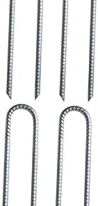 Heavy Duty U-Shaped Steel Tent Stakes for Camping – 4 Pack 2