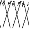 VANZACK 10 Metal Tent Pegs for Camping Sturdy and Portable Accessories