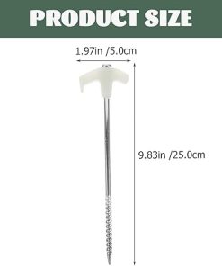 Stainless Steel Tent Stakes 10 Pack Durable Easy Install Camping Tools 2