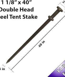 Heavy Duty Double Head Tent Stakes for Commercial Inflatables 10-Pack 2