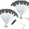 Garneck 60pcs U-Shaped Ground Stakes for Garden and Lawn Use 4