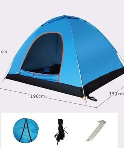 Pop Up Camping Tent 3-Person Rainproof Dome for Outdoor Adventures 2