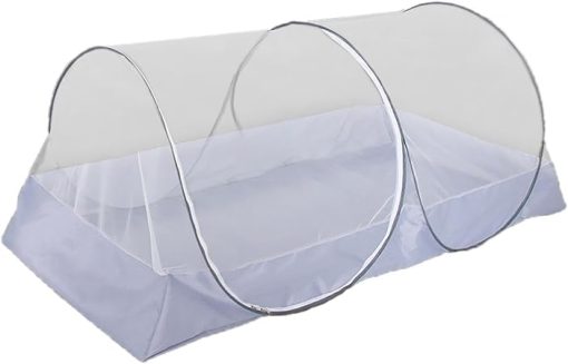 Folding Camping Tent with Side Zipper for Travel and Patio Use