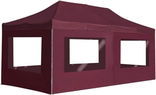 JCSD Provides Sunshade and Shelter with Professional Folding Party Tent, Waterproof with Walls, Easy to Transport, 19.7'x9.8', Wine Red