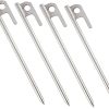 Totority Stainless Steel Floor Nails for Tents and Hiking Gear 4