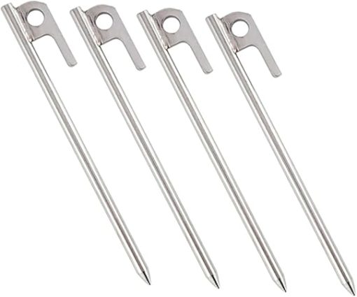 VICASKY Stainless Steel Tent Nails for Camping and Hiking 10 cm