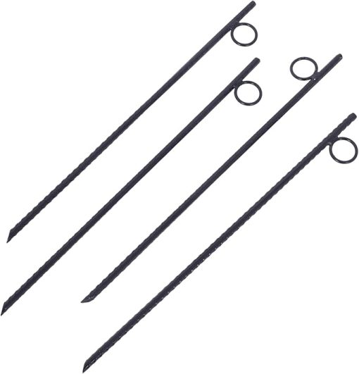 Heavy-Duty 18 Inch Rebar Stakes with Loop for Tents and Canopies