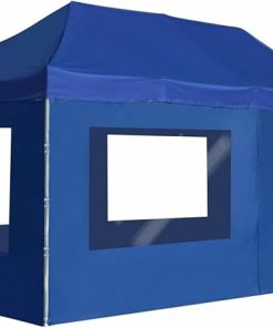 Gecheer Outdoor Tent Professional Folding Party Tent with Walls Aluminum 19.7’x9.8′ Blue