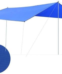 Waterproof Camping Tent Rain Fly Tarp Canopy for 5-8 People Blue 2