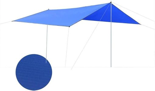 Waterproof Camping Tent Rain Fly Tarp Canopy for 5-8 People Blue