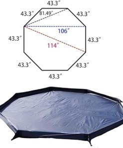 Octagon Tent Footprints for 2-3 Person Hot Tent Waterproof Ground Mat 2