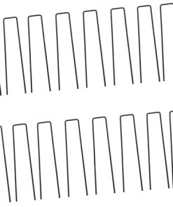 50pcs U-Shaped Ground Nails for Gardening Lawn Landscape Zinc Stake