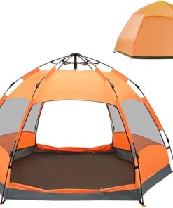Portable Multi-Person Family Tent with Double Doors for Camping