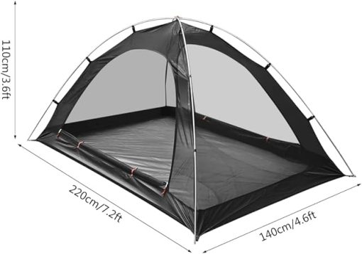 Ultralight 2 Person Mosquito Net Tent for Camping Black - Image 2